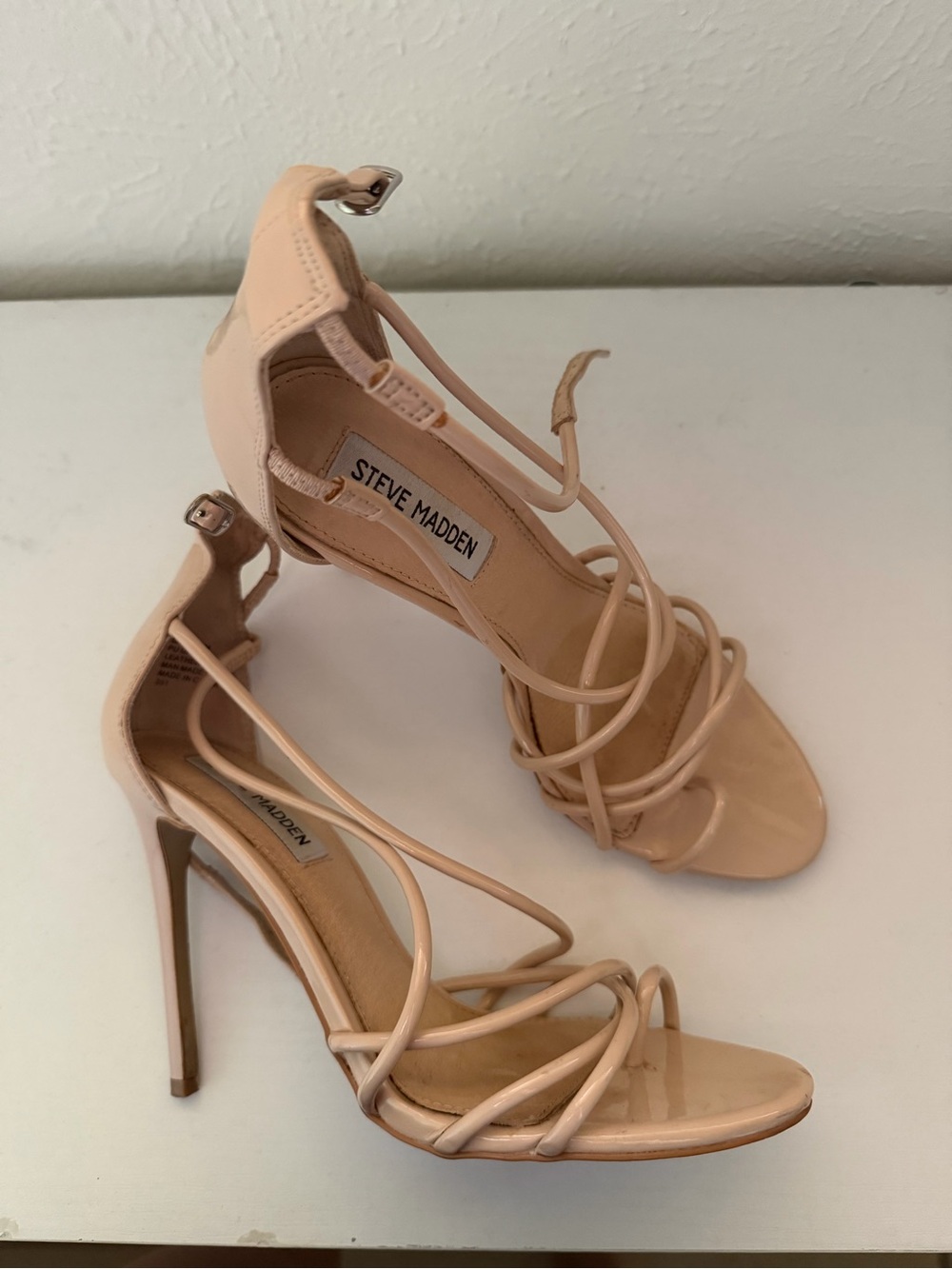 Steve Madden Blush Strappy Stiletto Sandals